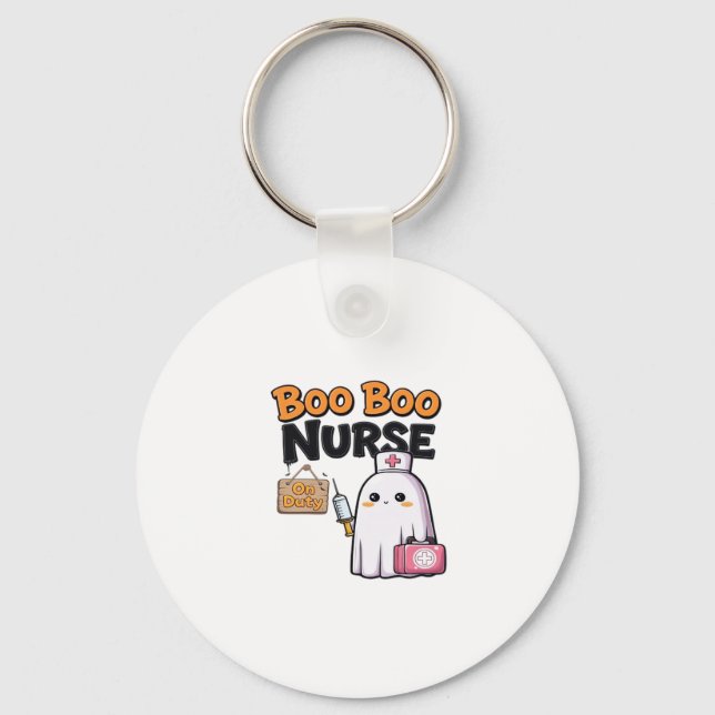 Boo Boo Nurse On Duty Classic T-Shirt Key Ring (Front)