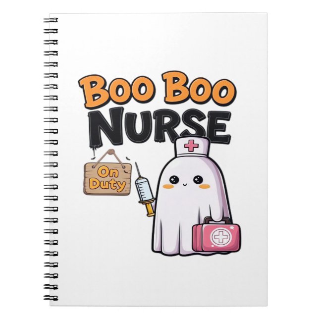 Boo Boo Nurse On Duty Classic T-Shirt Notebook (Front)