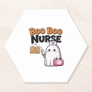 Boo Boo Nurse On Duty Classic T-Shirt Paper Coaster