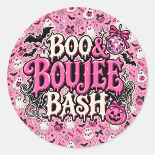 Boo & Boujee Bash Classic Round Sticker