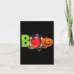 Boo Bowling Byll Pins Lover Bowling Halloween Cost Card