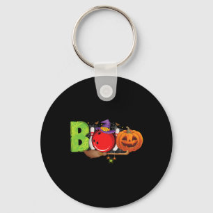 Boo Bowling Byll Pins Lover Bowling Halloween Cost Key Ring