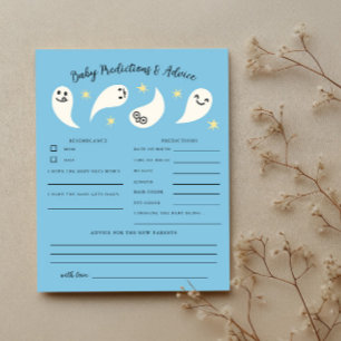 Boo Boy Baby Shower Baby Predictions & Advice Card