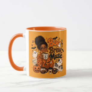 Boo Brew Music Two-Tone Halloween Mug