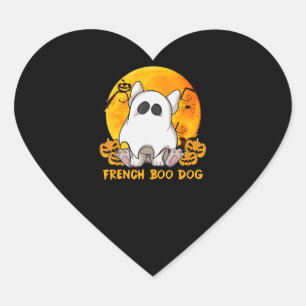 Boo Bulldog with Pumpkin Spider and Moon Heart Sticker