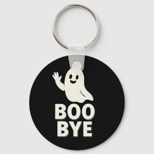 Boo Bye Ghost Halloween Graphic Print Key Ring
