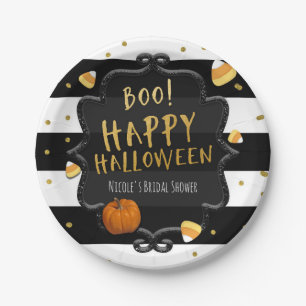 Boo! Candy Corn Costume Halloween Party Paper Plate