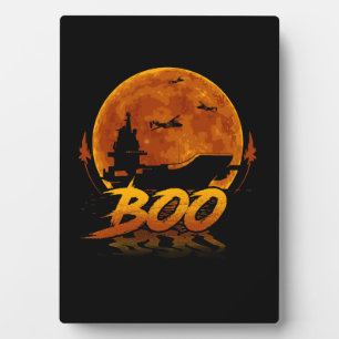 Boo Carrier Aircraft Funny Halloween For Military Plaque