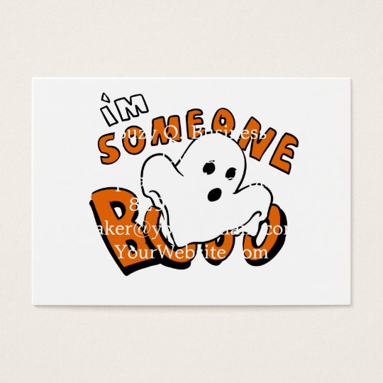 Boo - cartoon ghost - baby ghost - funny ghost business card