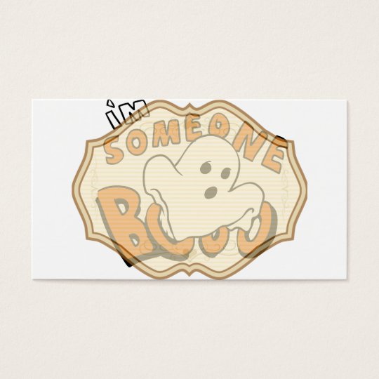 Boo - cartoon ghost - baby ghost - funny ghost business card