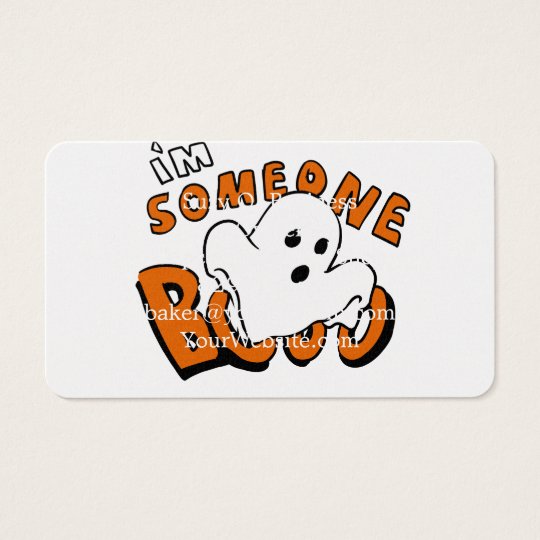 Boo - cartoon ghost - baby ghost - funny ghost business card