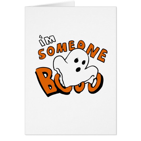 Boo - cartoon ghost - baby ghost - funny ghost card