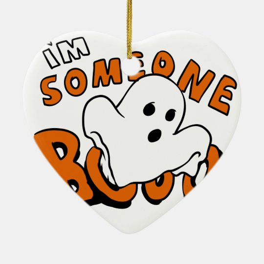 Boo - cartoon ghost - baby ghost - funny ghost ceramic ornament