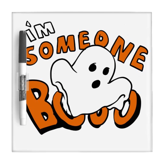 Boo - cartoon ghost - baby ghost - funny ghost dry erase board