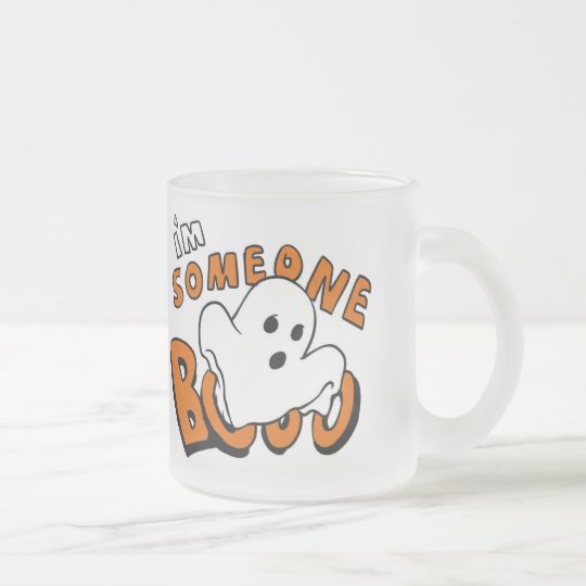 Boo - cartoon ghost - baby ghost - funny ghost frosted glass coffee mug