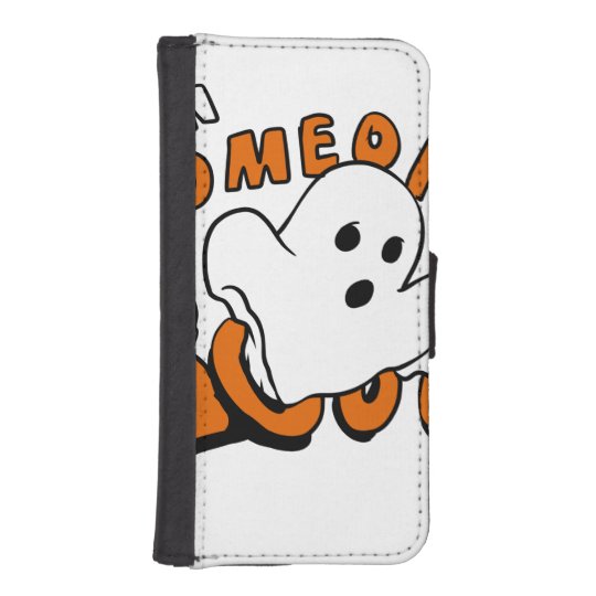 Boo - cartoon ghost - baby ghost - funny ghost iPhone SE/5/5s wallet case