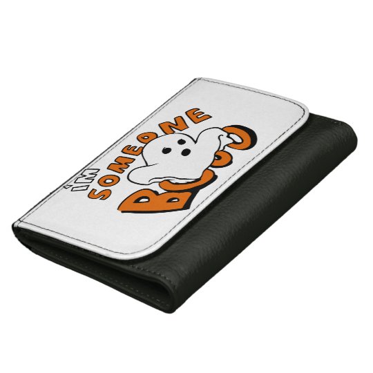 Boo - cartoon ghost - baby ghost - funny ghost leather wallets