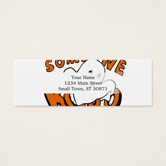 Boo - cartoon ghost - baby ghost - funny ghost mini business card