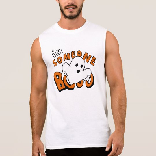 Boo - cartoon ghost - baby ghost - funny ghost sleeveless shirt