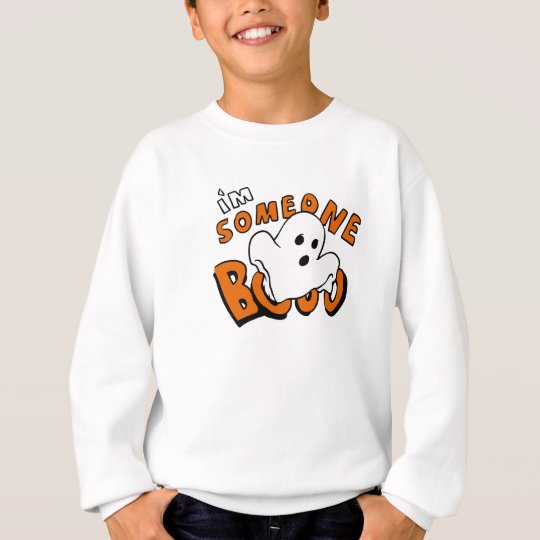 Boo - cartoon ghost - baby ghost - funny ghost sweatshirt