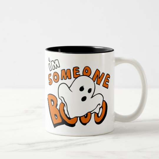 Boo - cartoon ghost - baby ghost - funny ghost Two-Tone coffee mug