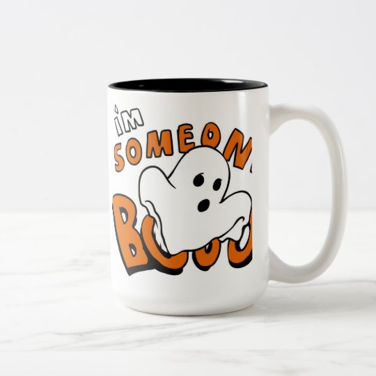 Boo - cartoon ghost - baby ghost - funny ghost Two-Tone coffee mug