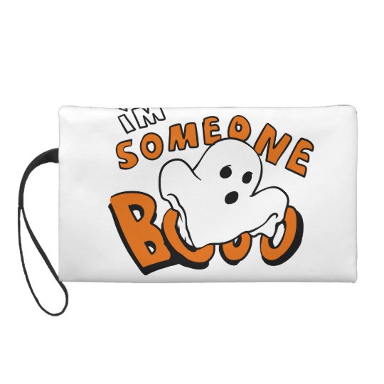 Boo - cartoon ghost - baby ghost - funny ghost wristlet