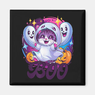 Boo cat ghost  magnet