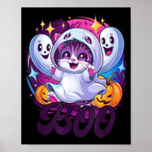 Boo cat ghost  poster