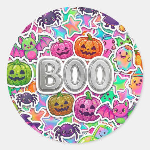 BOO Children's Halloween Classic Round Sticker