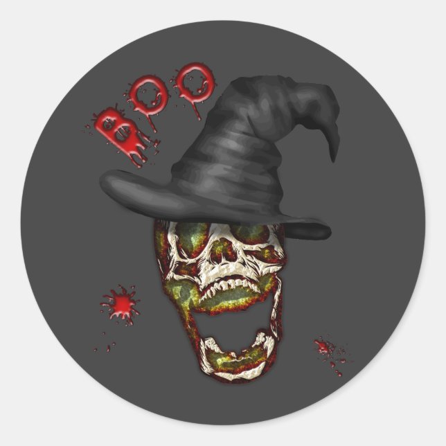 Boo Classic Round Sticker (Front)