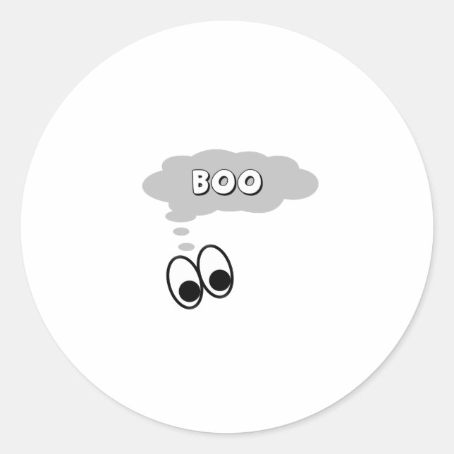 Boo Classic Round Sticker (Front)