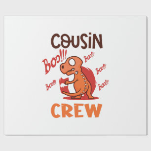 Boo Cousin Crew Halloween Dinosaur Spooky Costume Wrapping Paper