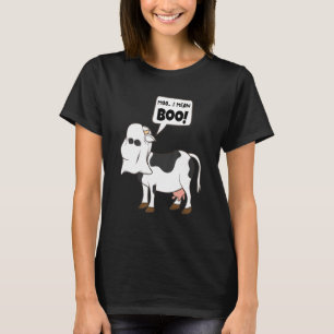 Boo Cow Ghost Cow Moo I Mean Boo Halloween Farmer T-Shirt