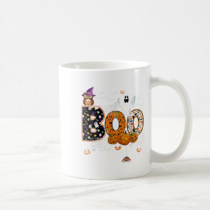 Boo Creepy Owl Pumpkin Ghost Halloween Men Women K Coffee Mug