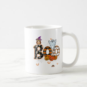 Boo Creepy Owl Pumpkin Ghost Halloween Men Women K Coffee Mug