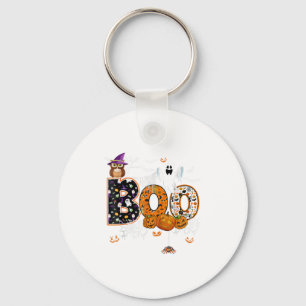 Boo Creepy Owl Pumpkin Ghost Halloween Men Women K Key Ring