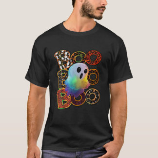 Boo Creepy Owl Pumpkin Ghost happy Funny Halloween T-Shirt