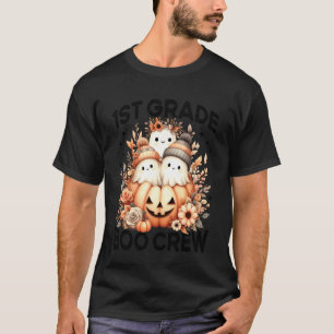 Boo Crew 1st Grade Teacher Wildflower Halloween Gh T-Shirt