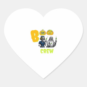 Boo Crew Classic T-Shirt Heart Sticker