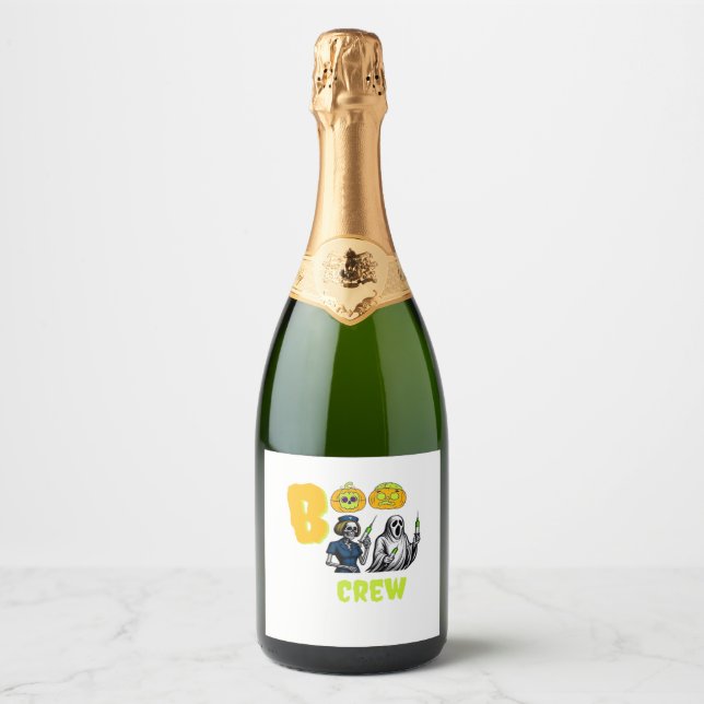 Boo Crew Classic T-Shirt Sparkling Wine Label (Front)