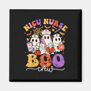 Boo Crew Costume Funny Nurse Ghost Halloween Magnet