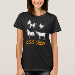 Boo crew cow chicken horse goat farmer farming T-Shirt