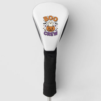 Boo Crew Cute Ghost Pumpkin Halloween Shirt Design Golf Head Cover