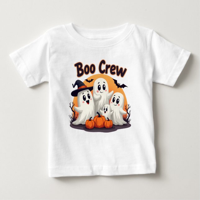 Boo Crew Cute Halloween Ghost Family Baby T-Shirt (Front)