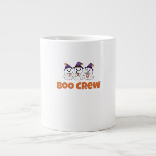 Boo Crew – Cute Halloween Ghosts Design Large Coffee Mug