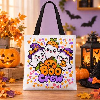 Boo Crew Cute Halloween Tote Bag
