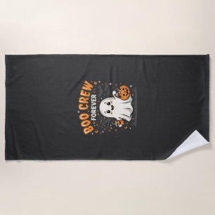 Boo Crew Forever Halloween Ghost Design_1 Beach Towel