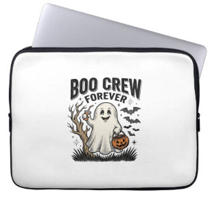 Boo Crew Forever Vintage Ghost Halloween Shirt Des Laptop Sleeve