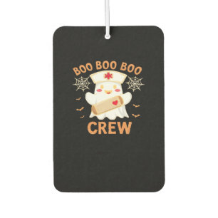 Boo Crew Funny Ghost Spooky Halloween Nurse T-Shir Car Air Freshener